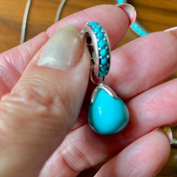 BRAND NEW Silver and Turquoise Jewelry set by Ti Sento Milano - Picture 4 of 10